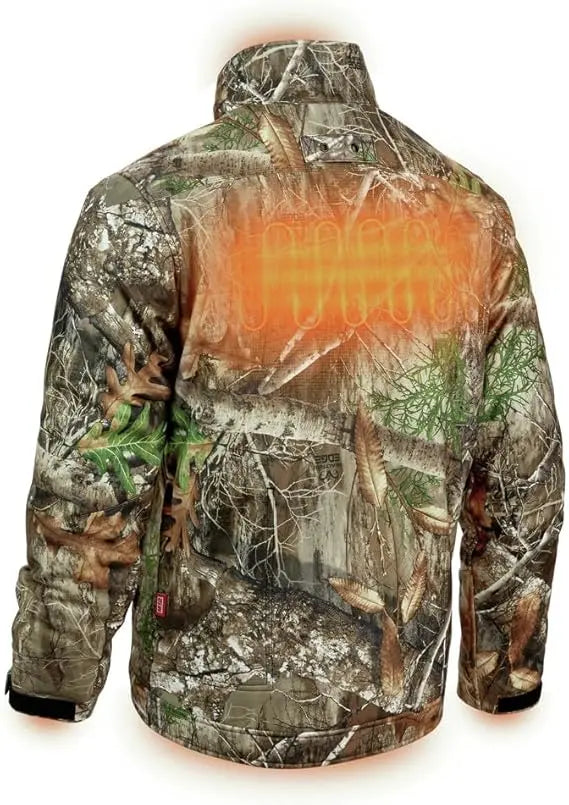 Used - Light Use - Milwaukee Men's Large M12 12V Lithium-Ion Cordless QUIETSHELL Camo Heated Jacket with (1) 3.0 Ah Battery and Charger, Camouflage - Secondipity