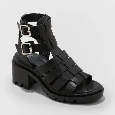 Wild Fable High-Top Fisherman Sandal Faux Leather Chunky Block Heels Wild FableBullseye Deals