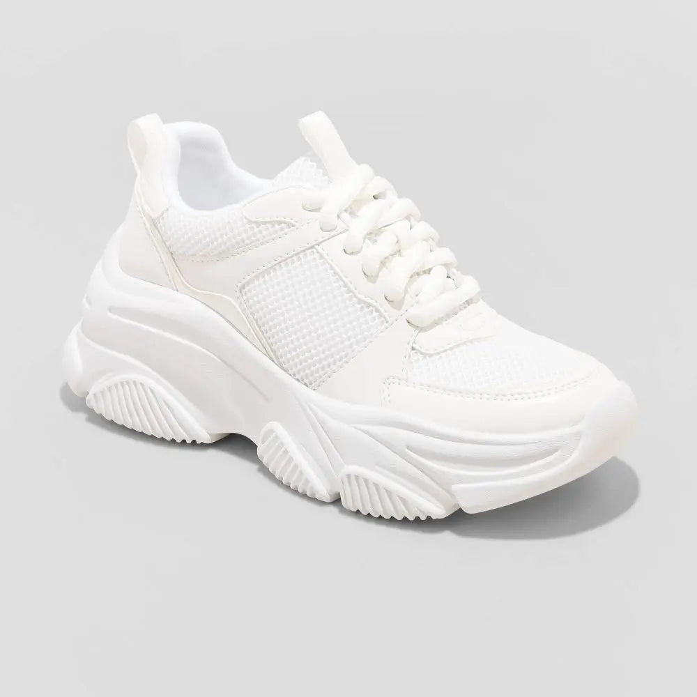 Wild Fable Women's Fashion Chunky Sneakers Casual Dad Shoes Memory Foam Wild FableBullseye Deals