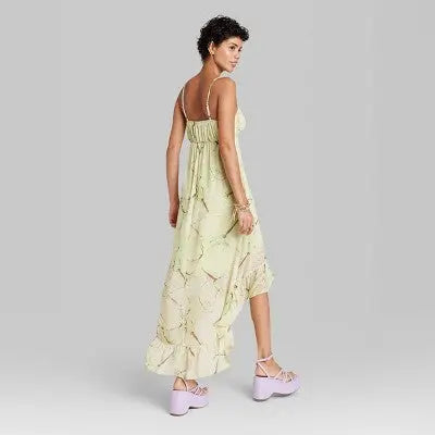 Wild Fable Women's High-Low Hem Chiffon Summer Casual Dress Wild FableBullseye Deals