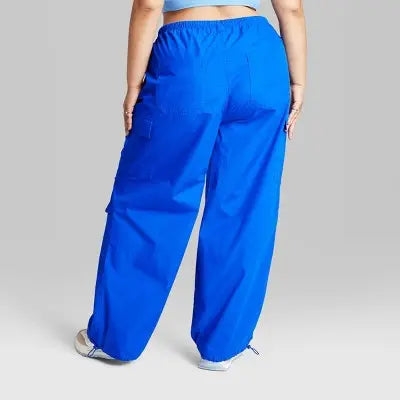 Wild Fable Women's High Rise Straight Leg Casual Parachute Cargo Pants Wild FableBullseye Deals