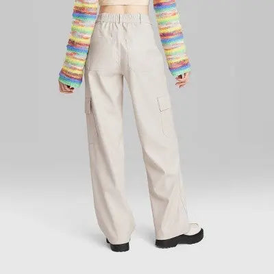 Wild Fable Women's High Rise Straight Leg Classic Faux Leather Pants Wild FableBullseye Deals