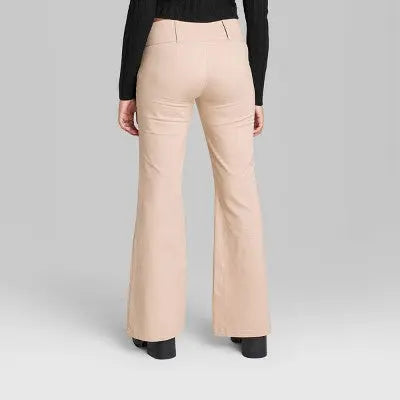 Wild Fable Women's Low Rise Flare Chino Pants Wild FableBullseye Deals