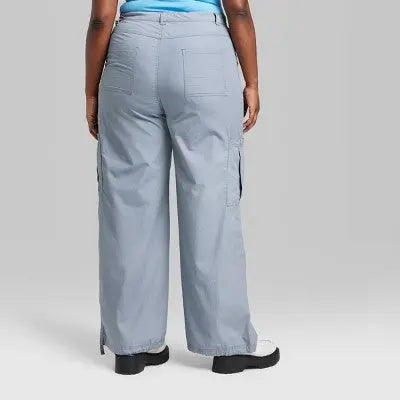 Wild Fable Women's Mid Rise Relaxed Leg Casual Parachute Pants Wild FableBullseye Deals