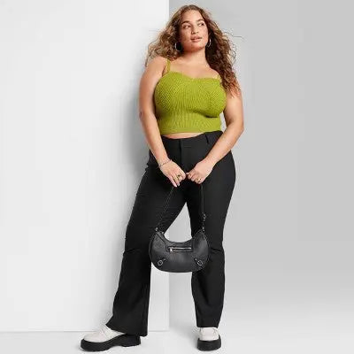 Wild Fable Women's Mid Rise Slim Leg Slim Twill Pants Wild FableBullseye Deals