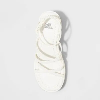 Wild Fable Women's Platform High Heel Sandals Leather Ankle Strap Crisscross Wild FableBullseye Deals