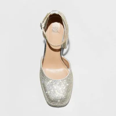 Women's Bianca Rhinestone Platform Pumps - Wild Fable Wild Fable