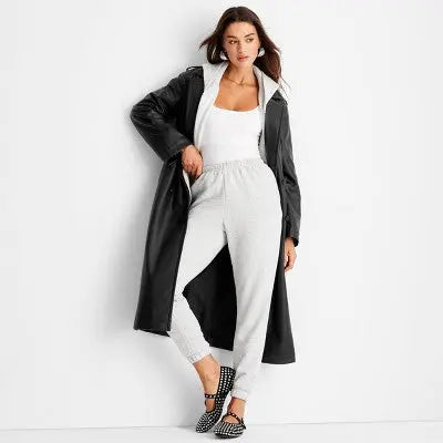 Women's Faux Leather Trench Coat A New DayBullseye Deals