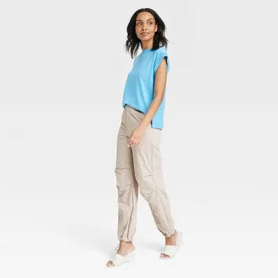Women's High-Rise Parachute Pants - A New Day - Secondipity
