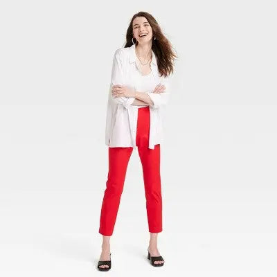 Women's High-Rise Slim Fit Ankle Pants - A New Day A New DayBullseye Deals