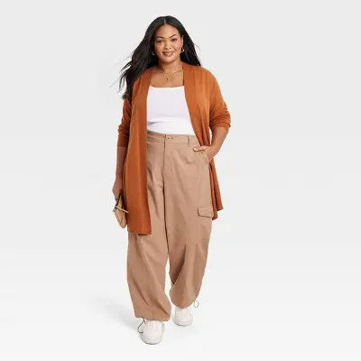 Women's High-Rise Utility Cargo Pants - Ava & Viv Ava & VivBullseye Deals