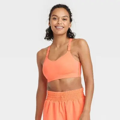 Women's High Support Embossed Racerback Run Sports Bra - All in Motion All in MotionBullseye Deals