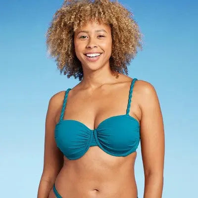 Women's Light Lift Shirred Underwire Bikini Top - Shade & Shore Shade & ShoreBullseye Deals