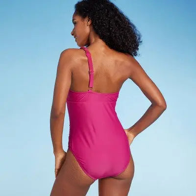 Women's One Shoulder Twist One Piece Swimsuit - Shade & Shore Shade & Shore