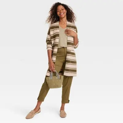 Women's Open Cardigan Knox Rose Solid-Color Shawl Collar High-Low Hem Long Sleeve Knox RoseBullseye Deals