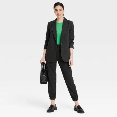 Women's Oversized Fall Blazer A New Day Lightweight Single-Breasted Notched Collar - Secondipity