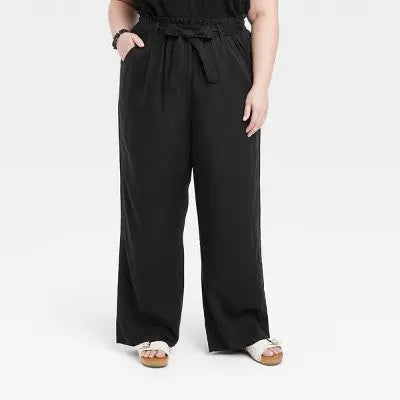 Women's Plus Size High-Rise Wide Leg Pants - Knox Rose Knox RoseBullseye Deals