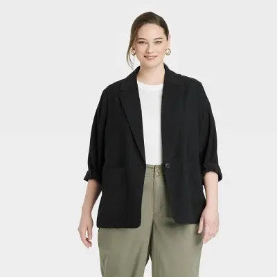 Women's Relaxed Fit Essential Blazer A New DayBullseye Deals