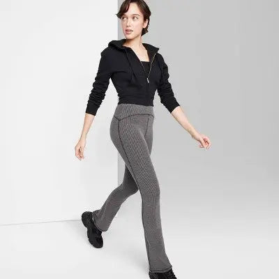 Women's Ribbed Flare Leggings - Wild Fable Wild FableBullseye Deals