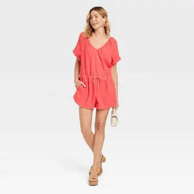 Women's Short Sleeve Romper - Universal Thread Universal ThreadBullseye Deals