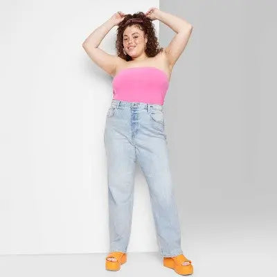 Women's Super-High Rise Distressed Straight Jeans - Wild Fable Wild FableBullseye Deals