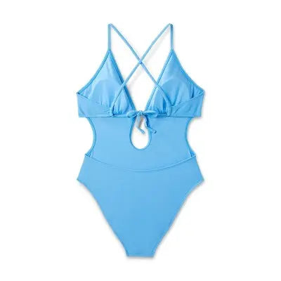 Women's Tie-Front Plunge One Piece Swimsuit - Shade & Shore Shade & ShoreBullseye Deals
