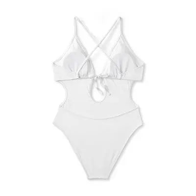 Women's Tie-Front Plunge One Piece Swimsuit - Shade & Shore Shade & ShoreBullseye Deals