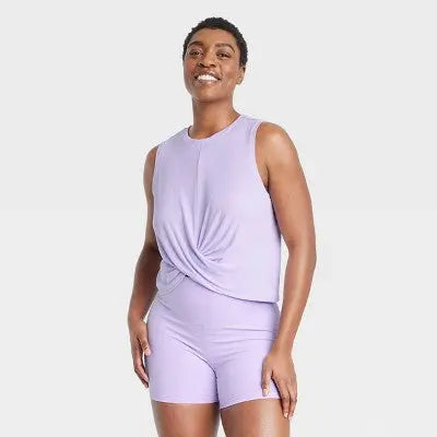 Women's Twist-Front Cropped Tank Top - All in Motion All in MotionBullseye Deals