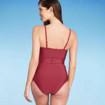 Women's Underwire Belted One Piece Swimsuit - Shade & Shore Shade & ShoreBullseye Deals