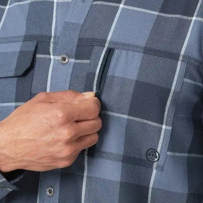 Wrangler Men's Regular Fit ATG Plaid Long Sleeve Button-Down Shirt WranglerBullseye Deals