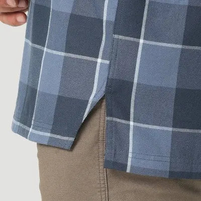 Wrangler Men's Regular Fit ATG Plaid Long Sleeve Button-Down Shirt WranglerBullseye Deals