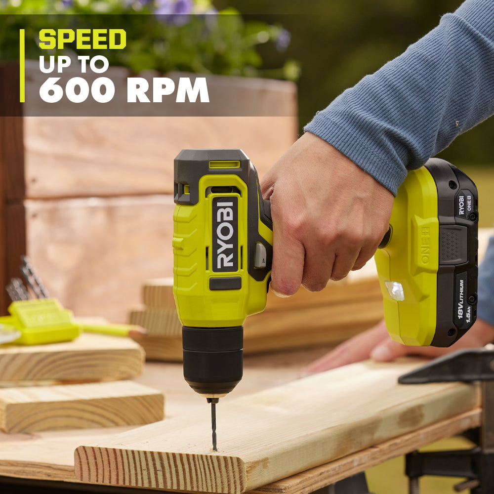 Open Box -  RYOBI ONE+ 18V Cordless 3/8 in. Drill/Driver Kit with 1.5 Ah Battery and Charger RYOBIBullseye Deals