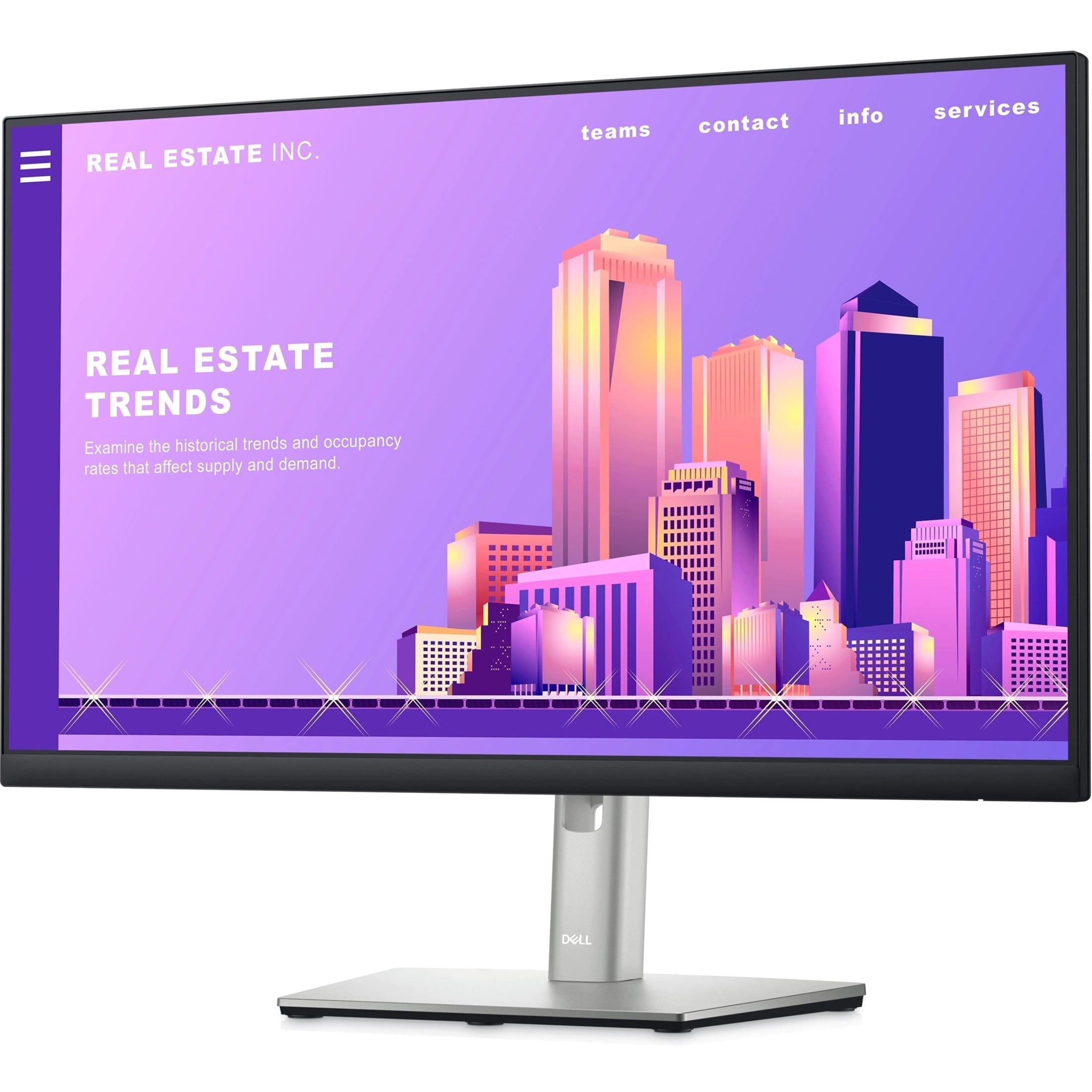 Open Box -  Dell P2422H 23.8 Full HD LCD Monitor 16 9 Black Silver DellBullseye Deals