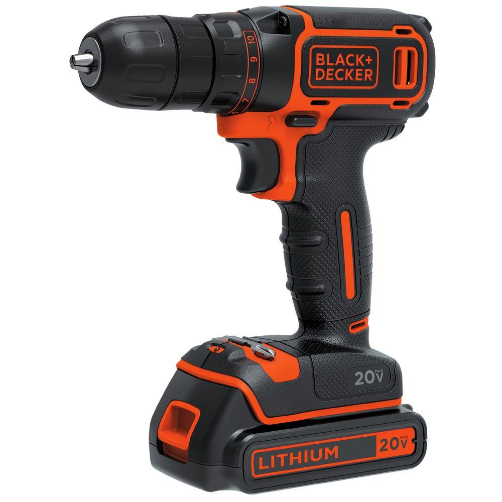 Open Box -  BLACK+DECKER 20-Volt MAX Lithium-Ion Cordless 3/8 in. Drill/Driver - BDCDD120C