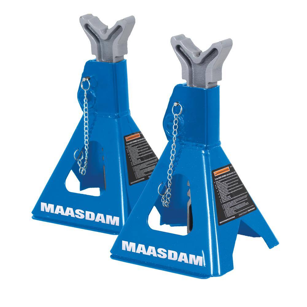 Maasdam Pow'R Pull 3-Ton Car Jack Stands in Blue - MPL4124-BL-DIP MaasdamBullseye Deals