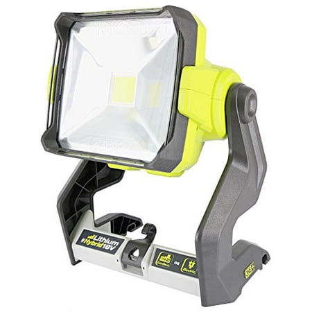 Open Box - Ryobi P721 One+ 1,800 Lumen 18V Hybrid AC and Lithium Ion Powered Flat Standing LED Work Light with Onboard Mounting Options (Battery and Extension Cord Not Included, Light Only) RyobiBullseye Deals
