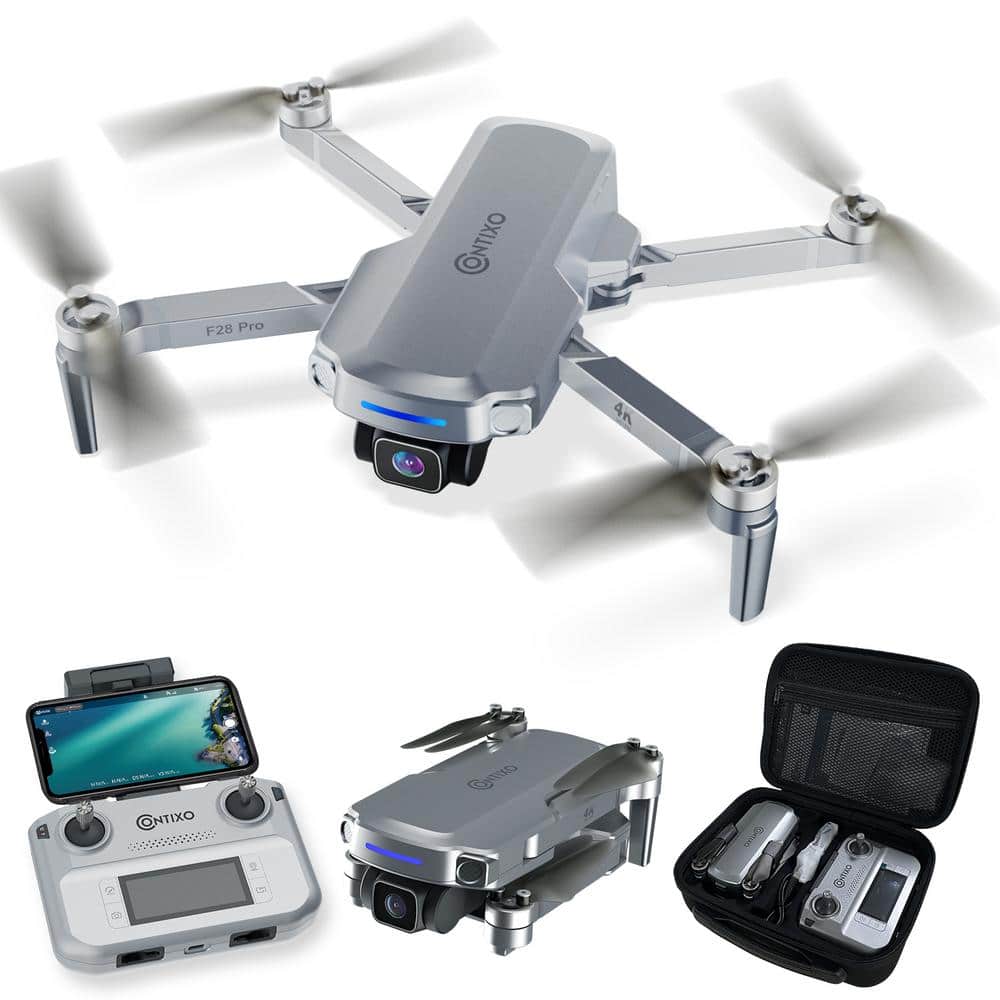 Contixo - F28 Pro Gimbal Drone with Remote Controller - Silver ContixoBullseye Deals