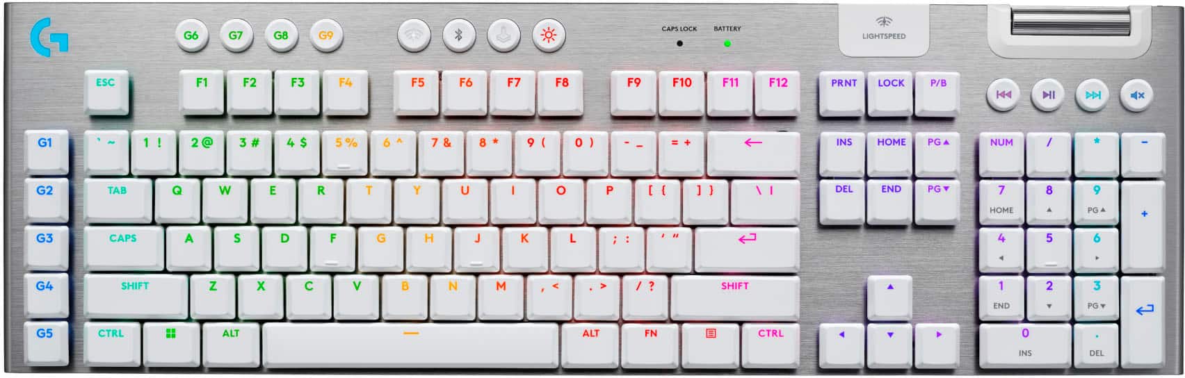 Refurbished - G915 X LIGHTSPEED Wireless Low Profile Gaming Keyboard - White