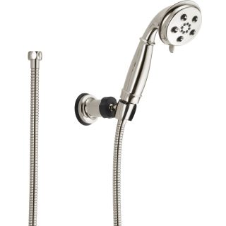 Open Box - Delta 55433-PN Traditional Hand Shower Package with H2Okinetic Technology - Includes Hand Shower, Holder, and Hose