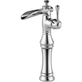 Open Box - Delta 798LF Cassidy Single Hole Waterfall Bathroom Faucet with Riser - Includes  - Less Drain Assembly