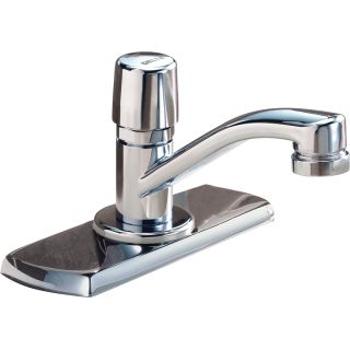Open Box - Delta 86T0104 0.5GPM Single Push Button 3 Hole Metering Bathroom Faucet from the Commercial Series