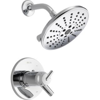 Open Box - Delta T17T259-H2O Trinsic Thermostatic Shower Trim Package with Independent Volume Control, TempAssure Valve, and H2Okinetic Technologies - Less Valve