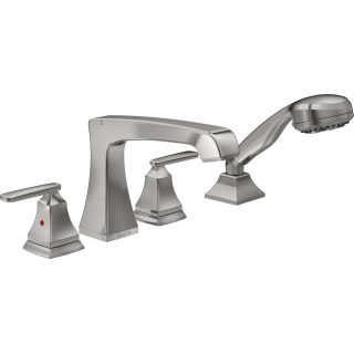 Open Box - Delta Ashlyn Roman Two Handle Deck Mount Tub Filler Trim with Hand Shower (DLT7150_14622270)
