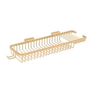 Open Box - Deltana WBR1850HU26 17-3/4" x 4-7/8" Solid Brass Dual Level Wire Shower Basket with Hook