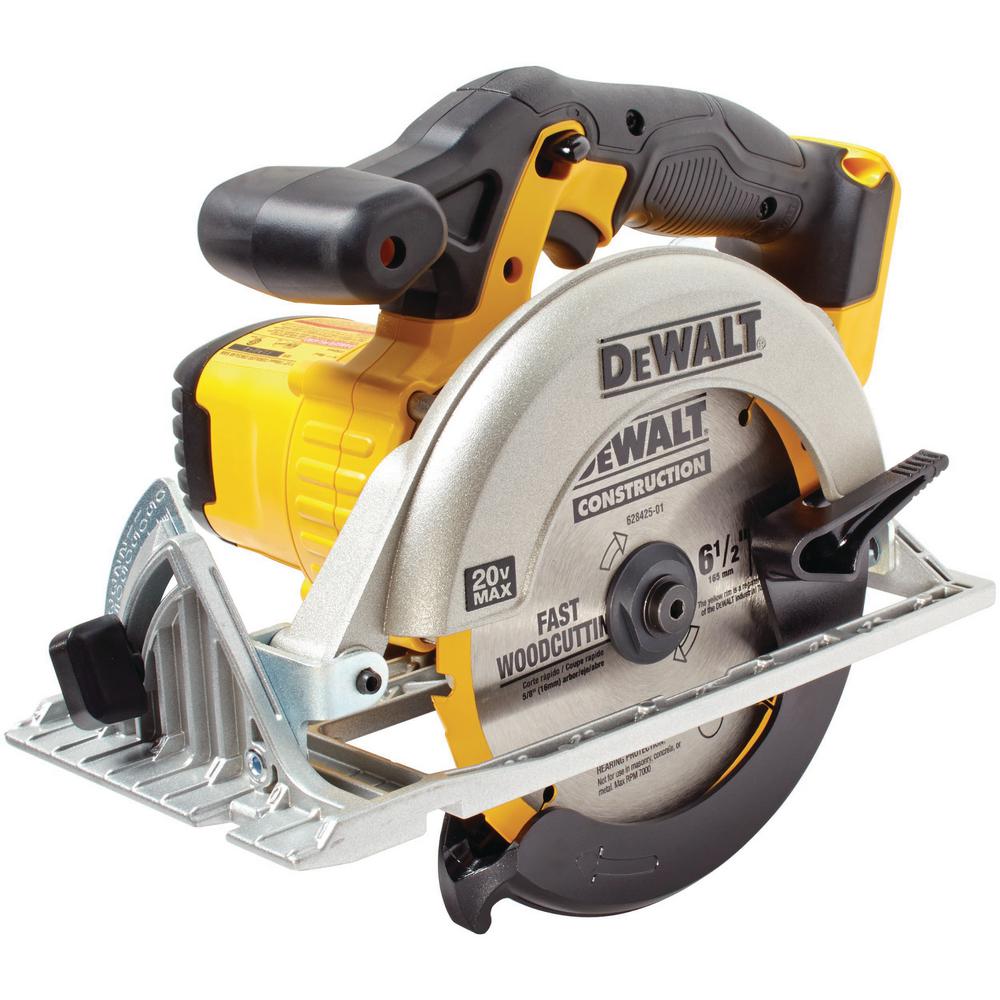 DEWALT DCS391B 20-Volt Max Lithium-Ion 6-1/2 in. Cordless Circular Saw ...