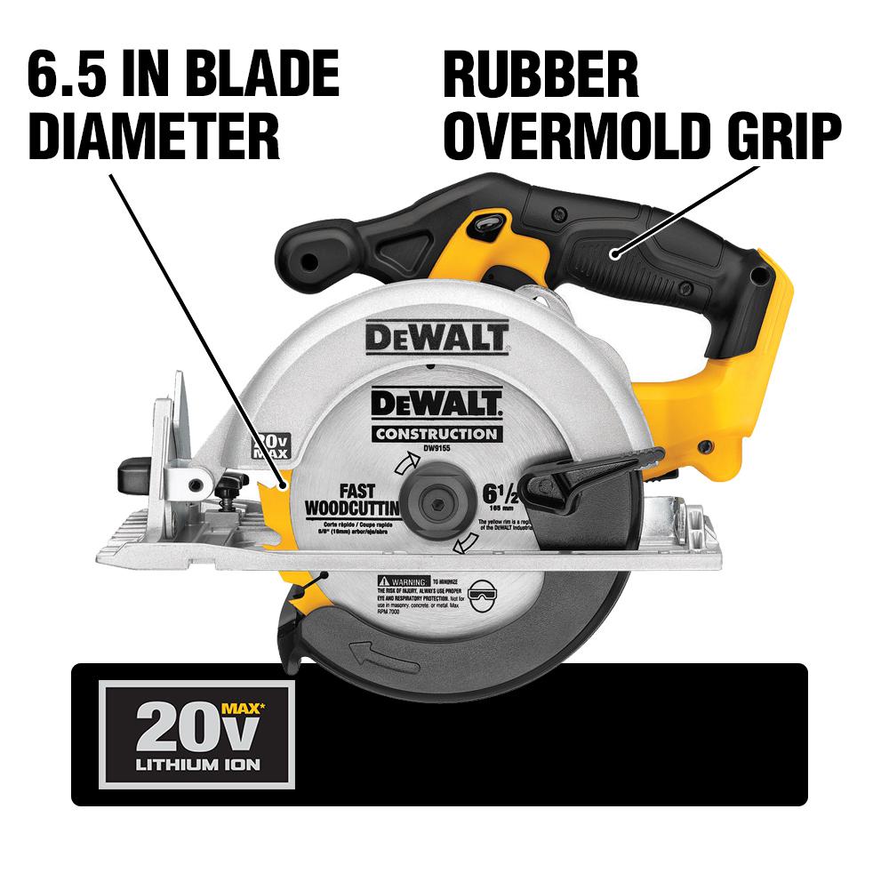 Open Box -  DEWALT DCS391B 20-Volt Max Lithium-Ion 6-1/2 in. Cordless Circular Saw Tool-Only DEWALTBullseye Deals