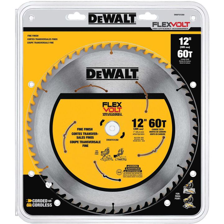 Used - Dewalt-DWAFV31260 FLEXVOLT 12 In. 60T Miter Saw Blade
