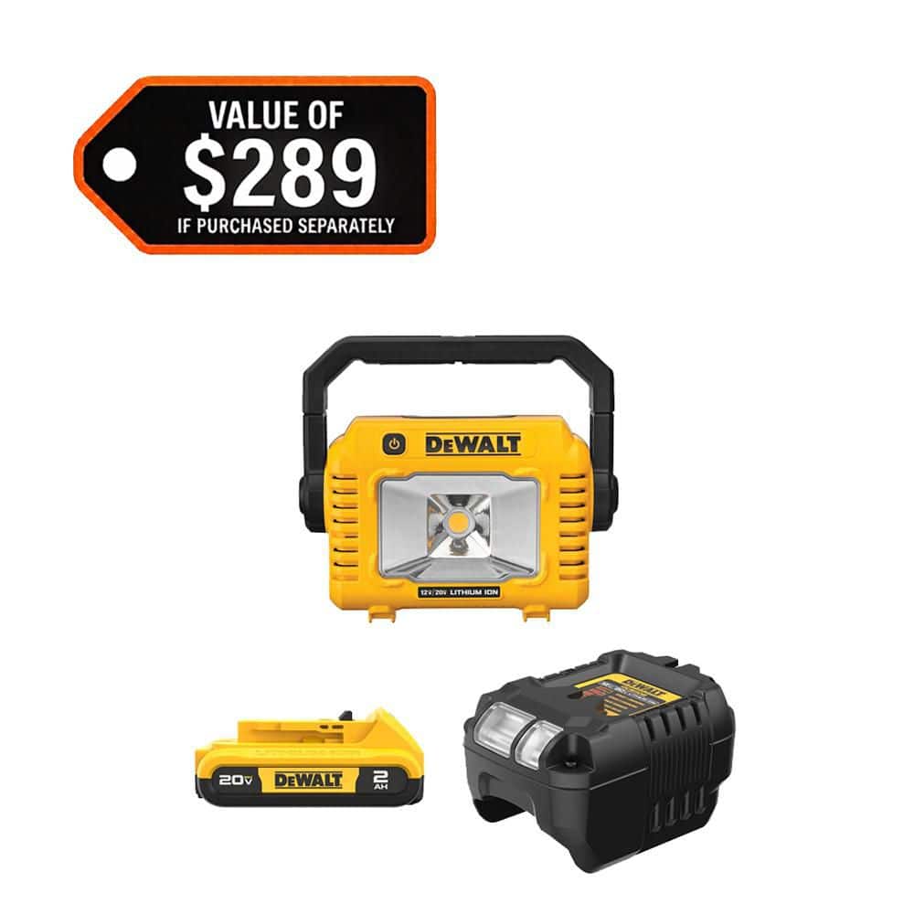 Used - 20-Volt MAX Lithium-Ion Compact Cordless Task Light with 2.0 Ah Battery and Charger