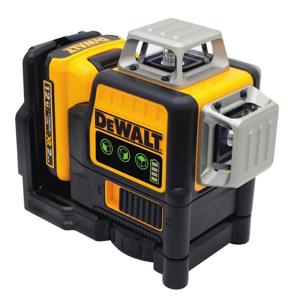 Open Box -  DEWALT DW089LG 12-V MAX 100 ft Green Self-Leveling 3-Beam 360 Degree Laser Level DEWALTBullseye Deals