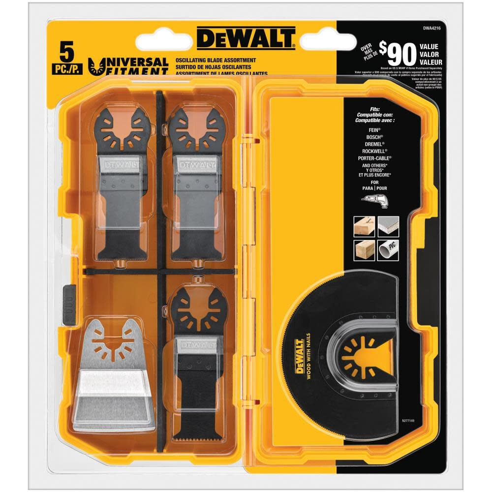 Open Box -  DEWALT DWA4216 5-Piece Oscillating Accessory Kit